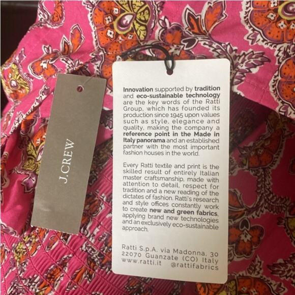 J. Crew Puff-sleeve squareneck top in Ratti® pink blooms print - Picture 14 of 14